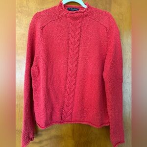 Brooks Brothers women’s Italian cotton red sweater. Size XL.